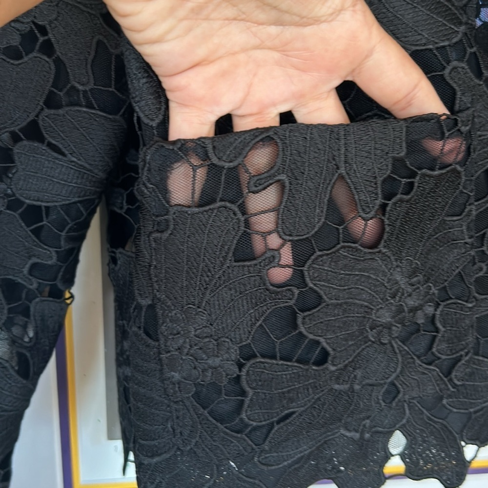 St. John Women's Classic-Collar Guipure-Lace Jacket - Picture 9 of 9